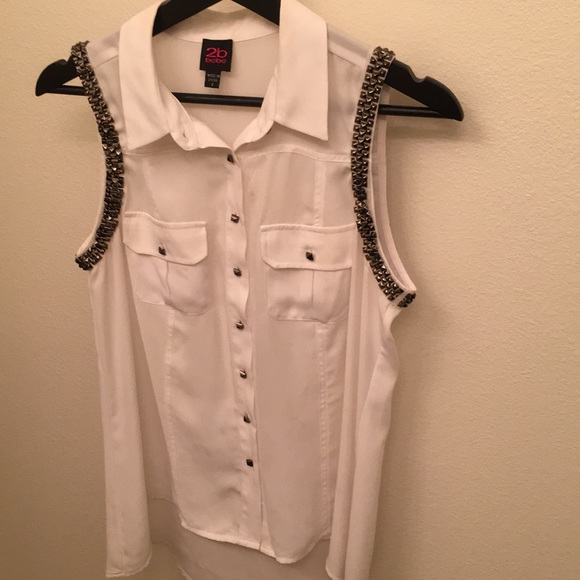 Bebe high low blouse - Picture 1 of 4